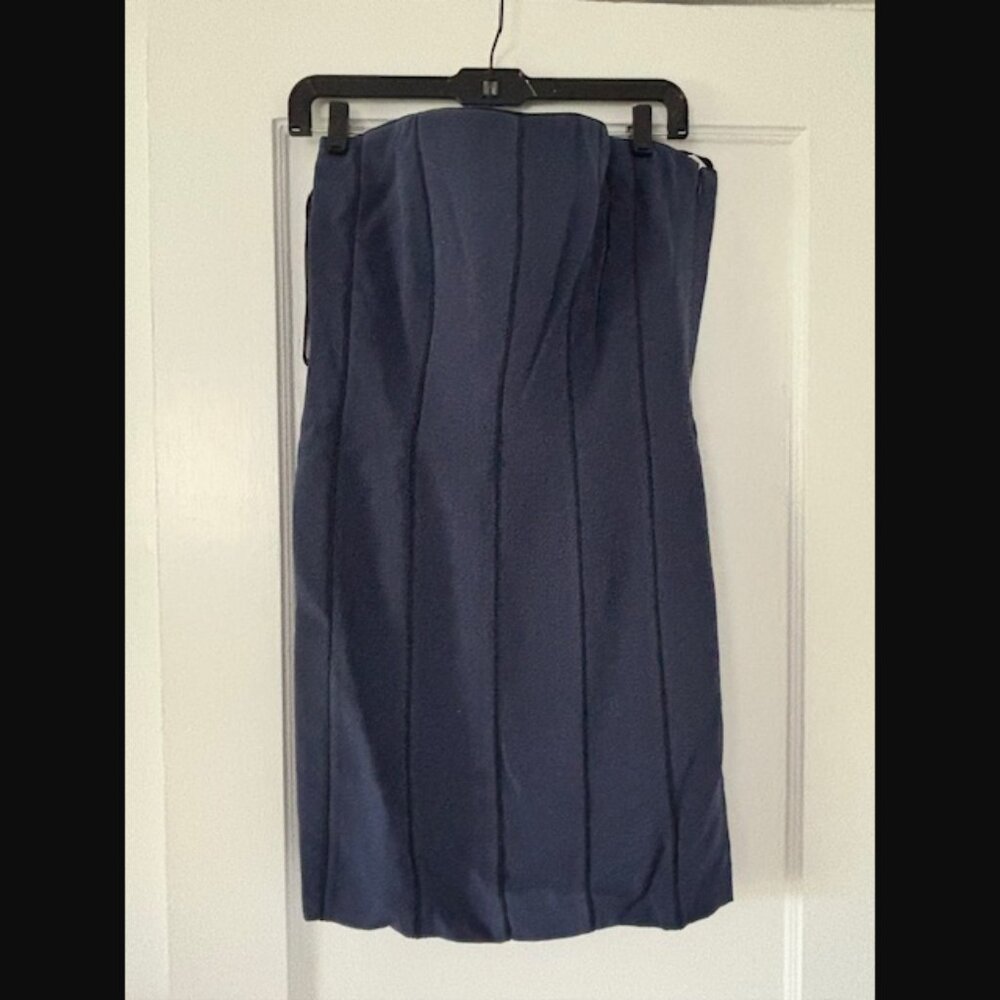 rag & bone Strapless Ottman Stripe Mini Dress
